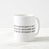 Mug J'aime mon geek ! en code binaire (Devant droit)