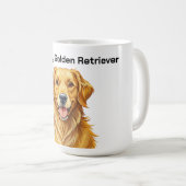 Mug J'Aime Mon Golden Retriever (Devant droit)