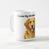 Mug J'Aime Mon Golden Retriever (Devant gauche)