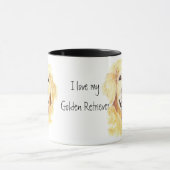 Mug J'aime mon Golden Retriever, chien, animal de comp (Centre)