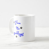 Mug J'aime mon Granddogs ! (Devant gauche)