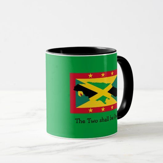 Mug J'Aime Mon...| Grenade | DRAPEAU DUAL Jamaïque | P (Devant droit)