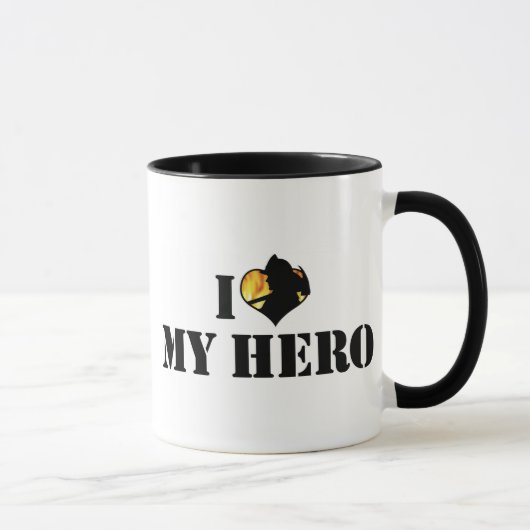 Mug J'aime mon héros (Droite)