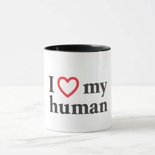 Mug J'aime mon humain (Centre)