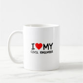 Mug J'aime mon ingénieur civil (Gauche)