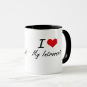 Mug J'aime mon introverti (Devant droit)