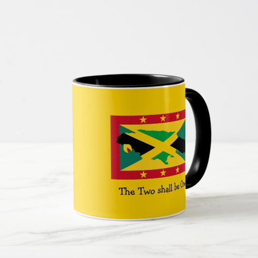 Mug J'Aime Mon...| Jamaïque | DRAPEAU DOUBLE Grenade | (Devant droit)