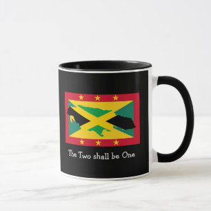 Mug J'Aime Mon...  Jamaïque   DRAPEAU DOUBLE Grenade  