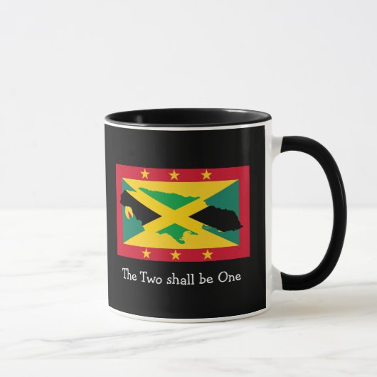 Mug J'Aime Mon...| Jamaïque | DRAPEAU DOUBLE Grenade | (Droite)