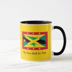 Mug J'aime mon... Jamaïque Grenade DRAPEAU DOUBLE