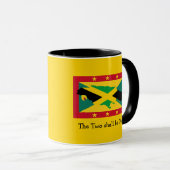 Mug J'aime mon...| Jamaïque | Grenade DRAPEAU DOUBLE | (Devant droit)