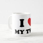 Mug J'aime mon jumeau (Devant gauche)