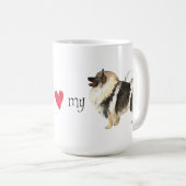 Mug J'aime mon Keeshond (Devant droit)