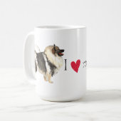 Mug J'aime mon Keeshond (Devant gauche)