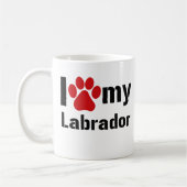 Mug J'aime mon Labrador (Gauche)