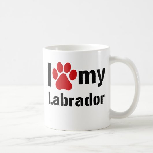 Mug J'aime mon Labrador (Droite)