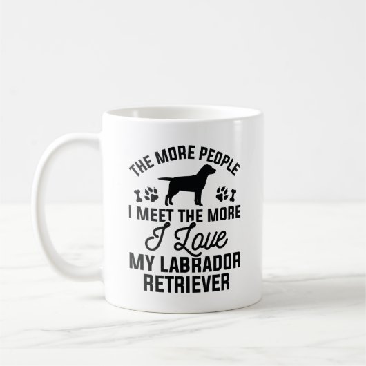 Mug J'aime mon Labrador Retriever (Gauche)