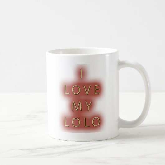 Mug J'aime mon Lolo (blanc) (Droite)
