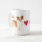 Mug J'aime mon long chiwawa de manteau (Devant gauche)