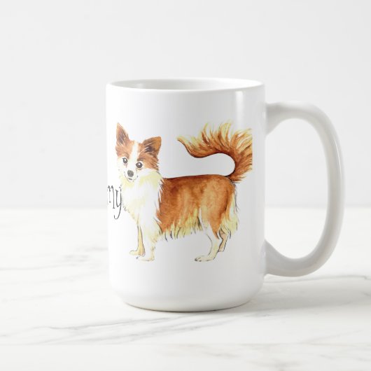 Mug J'aime mon long chiwawa de manteau (Droite)
