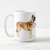 Mug J'aime mon Malinois belge (Gauche)
