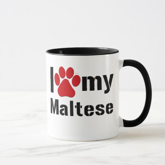 Mug J'aime mon maltais (Droite)