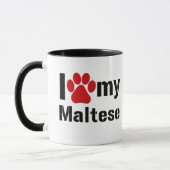 Mug J'aime mon maltais (Gauche)