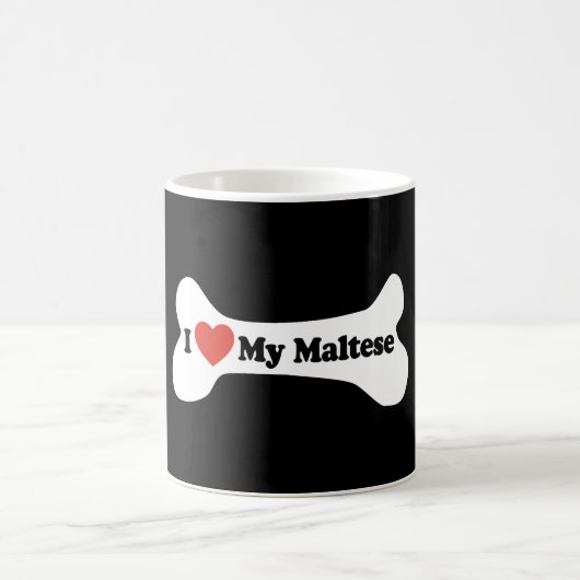 Mug J'aime mon maltais - os de chien (Centre)