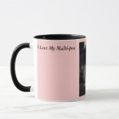 Mug J'aime mon Malti-poo, rose (Gauche)