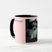 Mug J'aime mon Malti-poo, rose (Devant gauche)