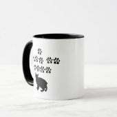 Mug J'aime mon Mannois--Texte noir (Devant gauche)