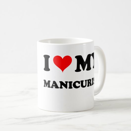 Mug J'aime mon manucure (Devant droit)