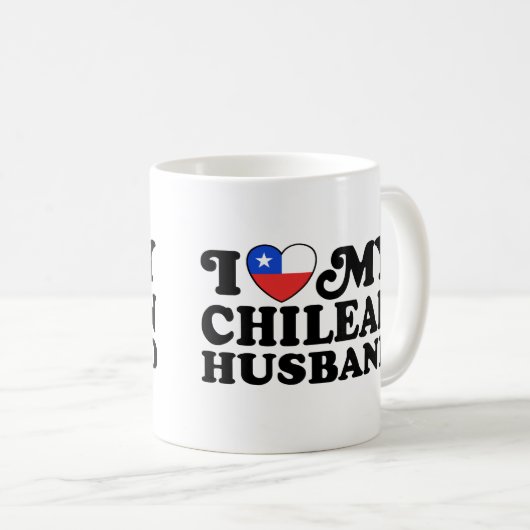 Mug J'aime mon mari chilien (Devant droit)