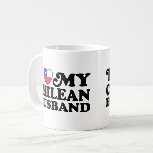 Mug J'aime mon mari chilien (Devant gauche)