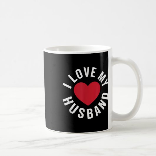 Mug J'Aime Mon Mari Mariage Anniversaire Coeur Mon Hu (Droite)