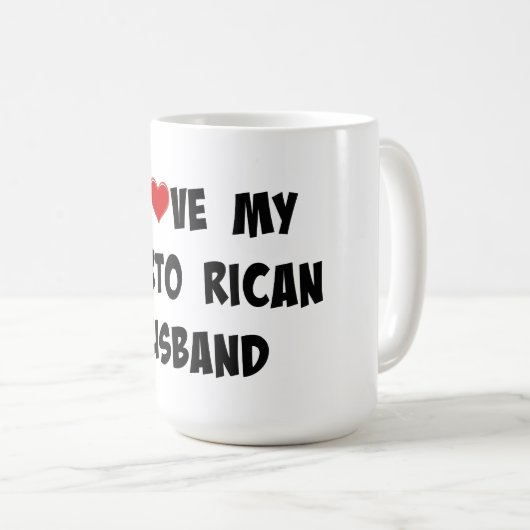 Mug J'Aime Mon Mari Portoricain (Devant droit)