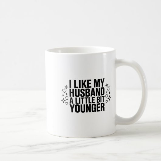 Mug J'aime mon mari un peu plus jeune Citation drôle (Droite)