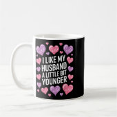 Mug J'aime mon mari un peu plus jeune Citation drôle (Gauche)