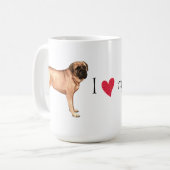 Mug J'aime mon mastiff (Devant gauche)