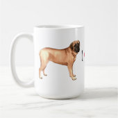 Mug J'aime mon mastiff (Gauche)