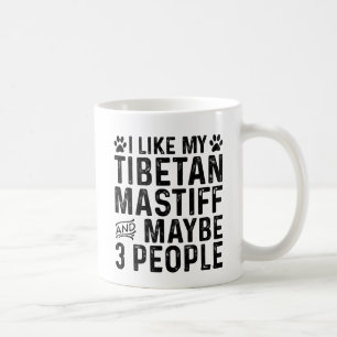 Mug J'aime mon Mastiff Tibétain et 3 personnes