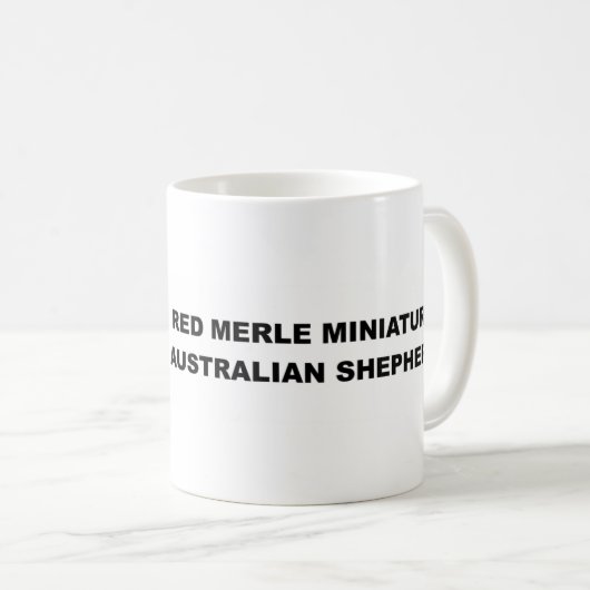 Mug j'aime mon merle rouge mini aussie (Devant droit)