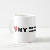 Mug j'aime mon merle rouge mini aussie (Devant gauche)