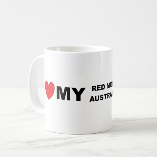 Mug j'aime mon merle rouge mini aussie (Devant gauche)