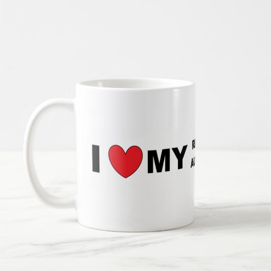 Mug j'aime mon merle rouge mini aussie (Gauche)