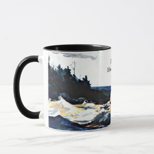 Mug J'aime mon merveilleux père, canot dans les rapide (Gauche)