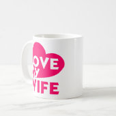Mug J'aime mon message romantique d'amour d'épouse (Devant gauche)