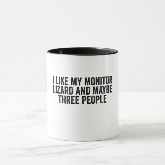 Mug J'Aime Mon Moniteur Lizard Et Peut-Être 3 Personne (Centre)