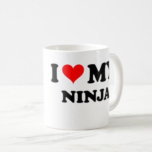 Mug J'aime mon Ninja (Devant droit)