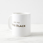 Mug J'aime mon noir de café (Devant gauche)